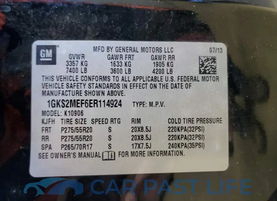 1GKS2MEF6ER114924# 13