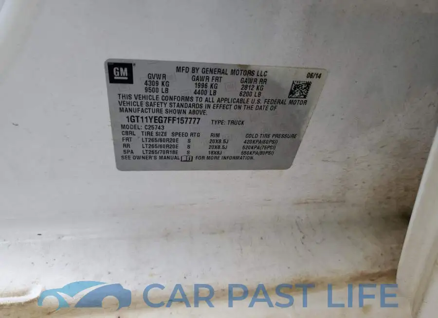 1GT11YEG7FF157777# 12