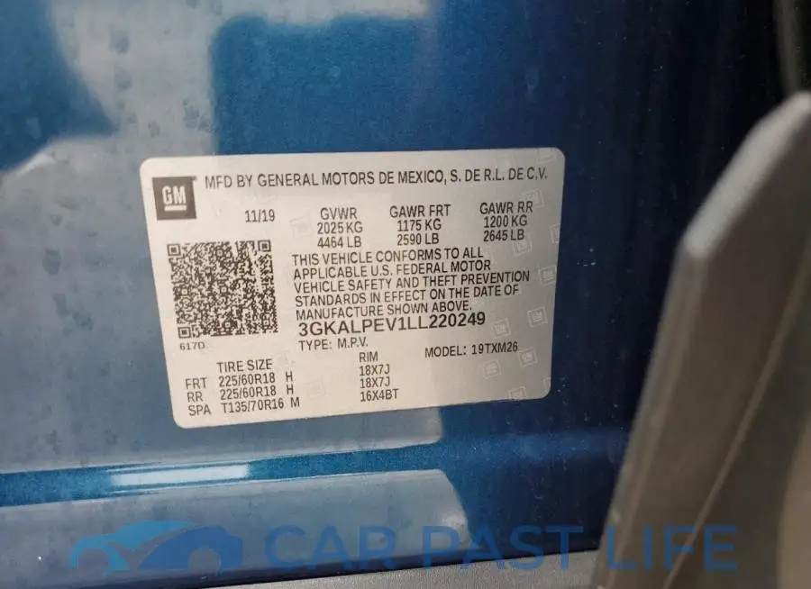 3GKALPEV1LL220249# 13