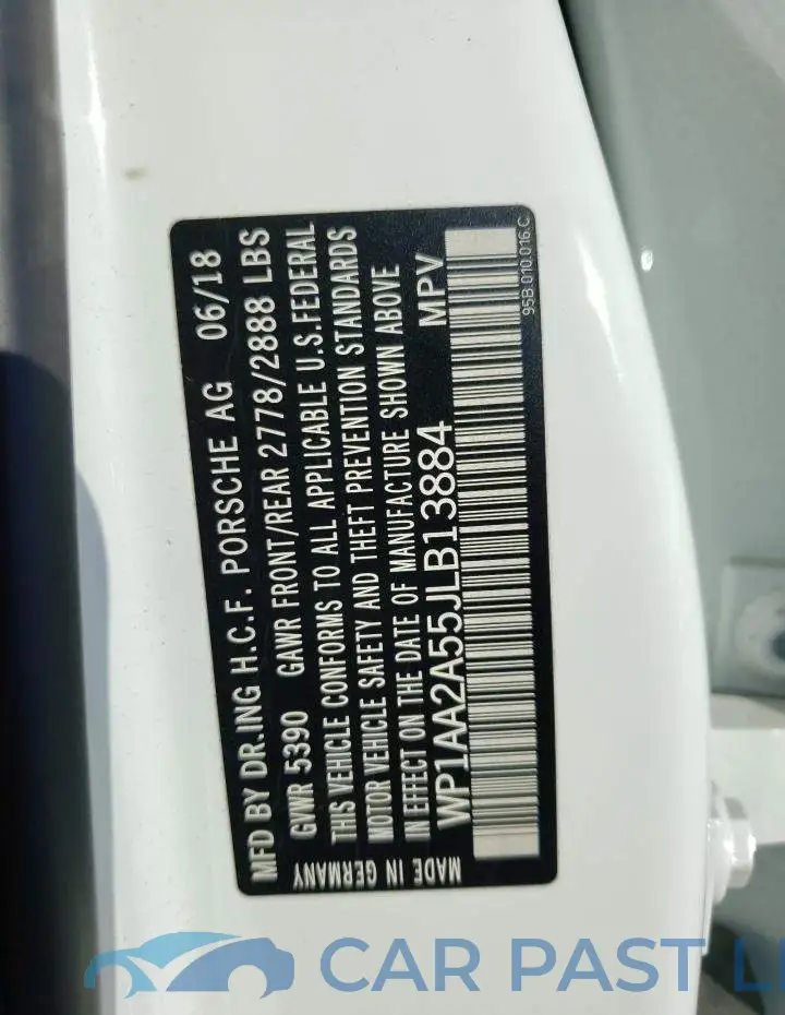 WP1AA2A55JLB13884# 13