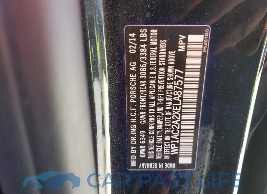 WP1AC2A2XELA87577# 12