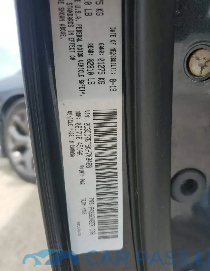 2C3CDZBT5KH708468# 12