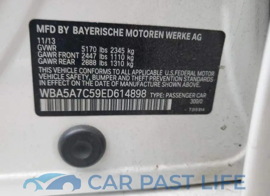 WBA5A7C59ED614898# 12