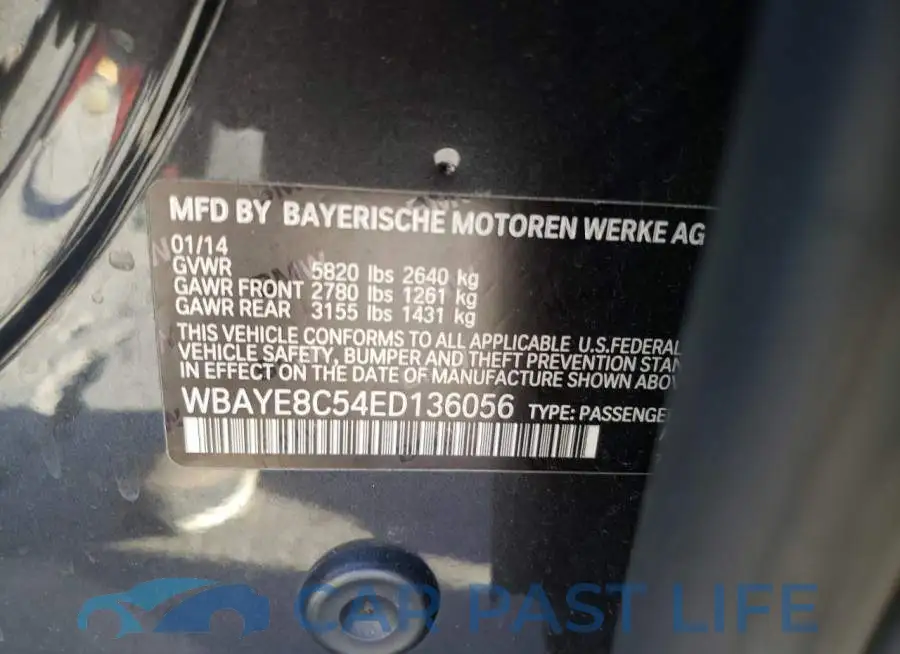 WBAYE8C54ED136056# 12