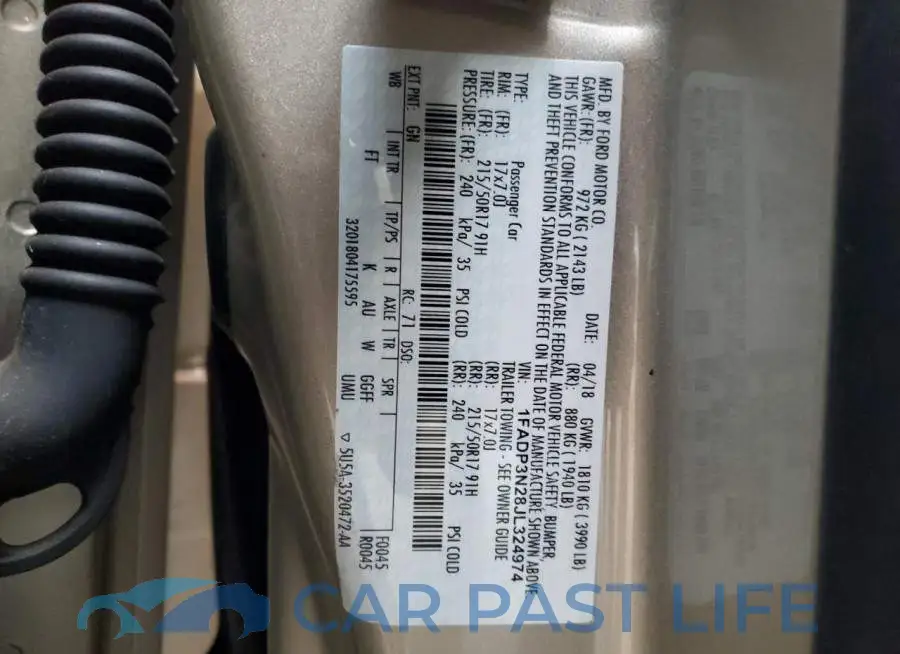 1FADP3N28JL324974# 12