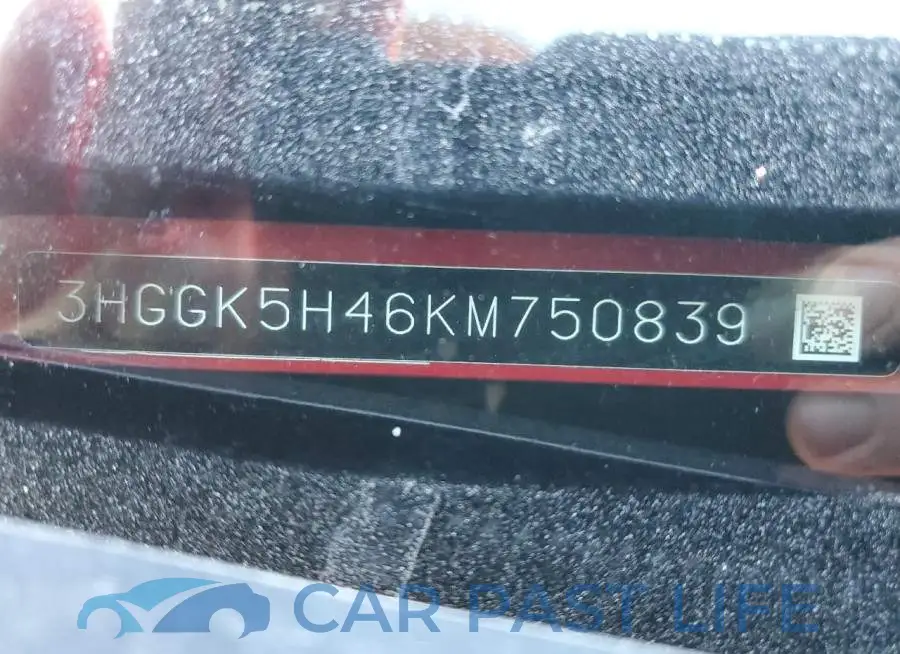 3HGGK5H46KM750839# 12