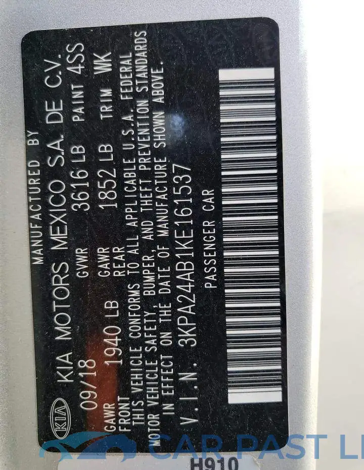 3KPA24AB1KE161537# 12