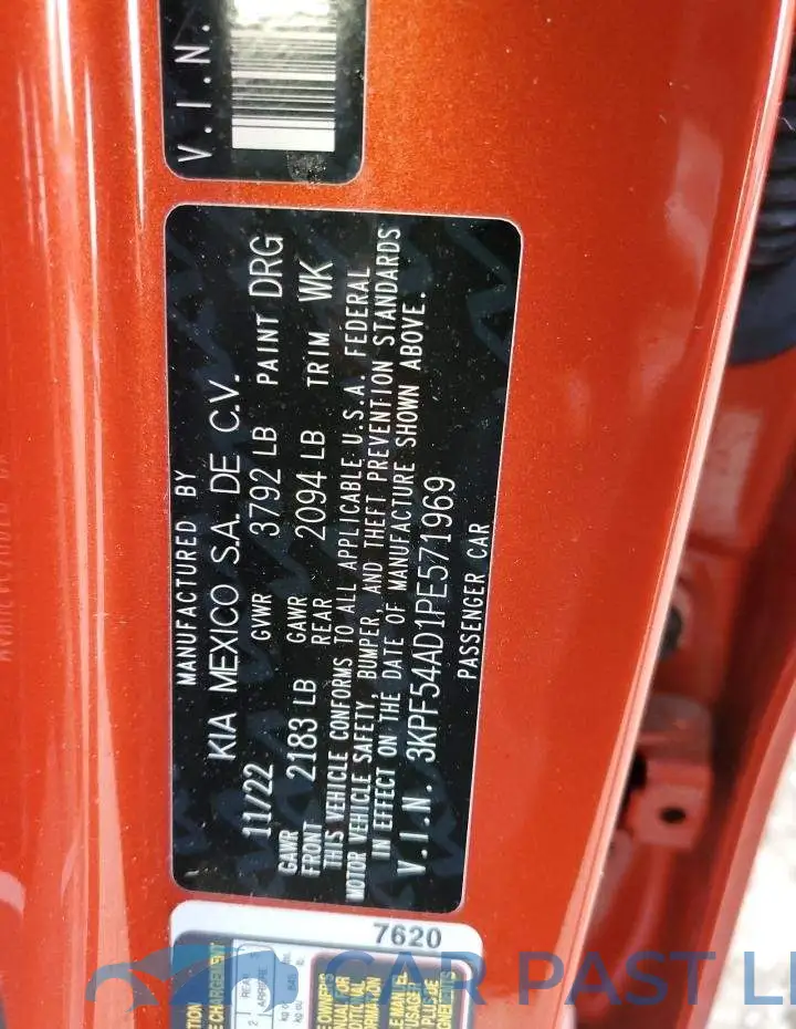 3KPF54AD1PE571969# 13
