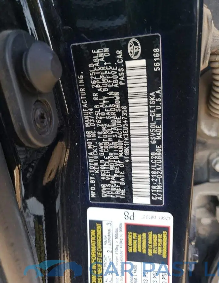 4T1BK1FK3EU547356# 12