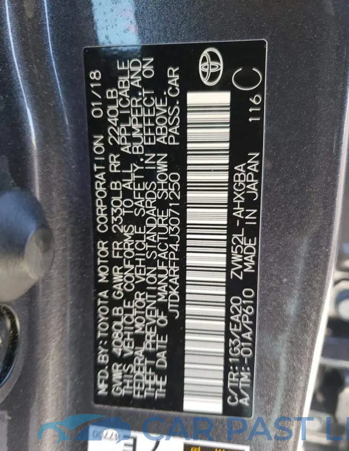 JTDKARFP4J3071250# 12