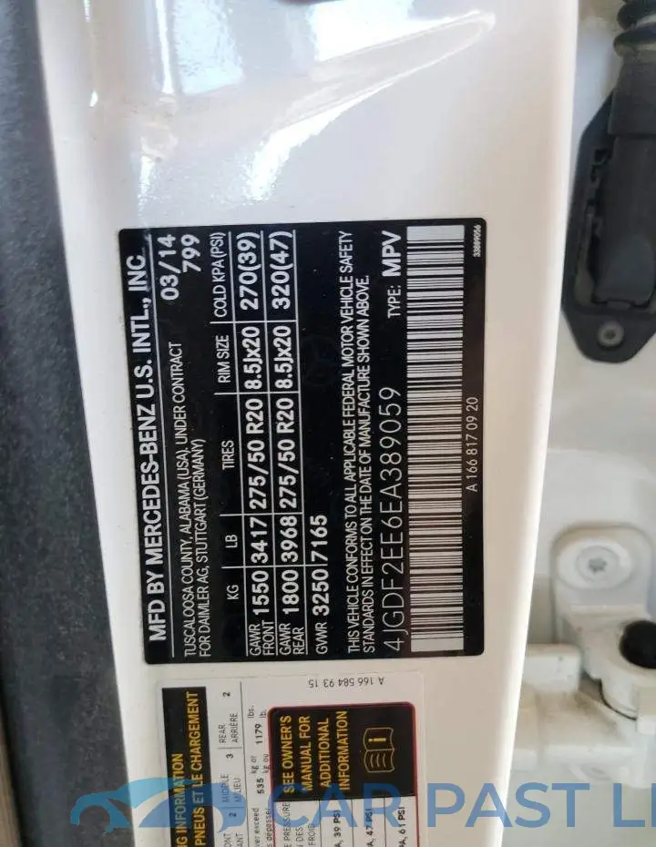 4JGDF2EE6EA389059# 12