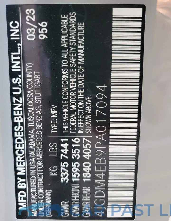 4JGDM4EB9PA017094# 13