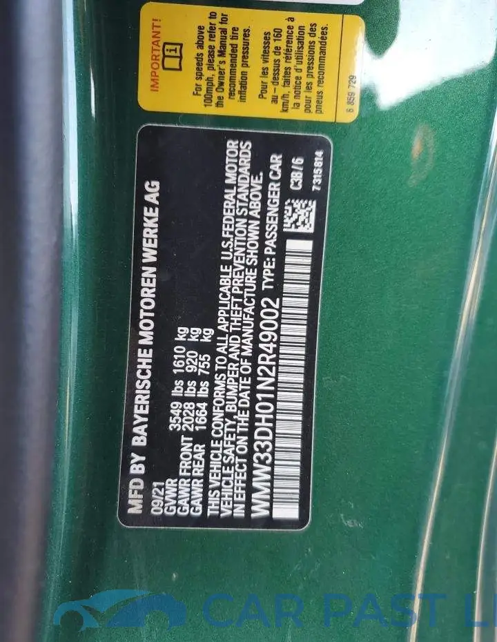 WMW33DH01N2R49002# 12