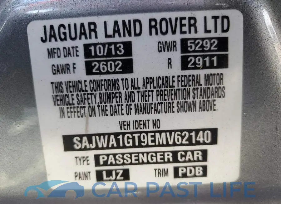SAJWA1GT9EMV62140# 12