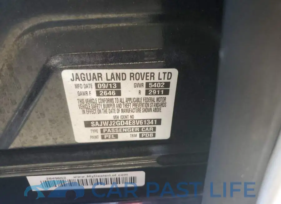 SAJWJ2GD4E8V61341# 12