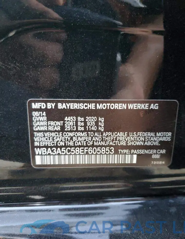 WBA3A5C58EF605853# 12