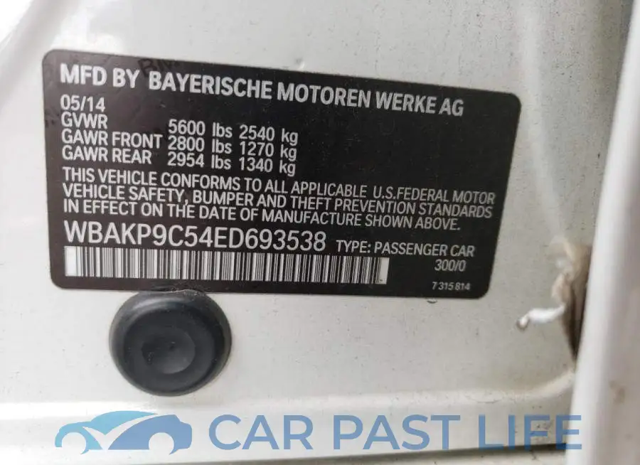 WBAKP9C54ED693538# 13