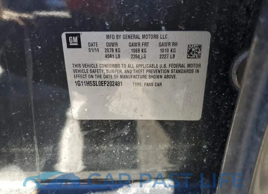 1G11H5SL0EF202481# 12