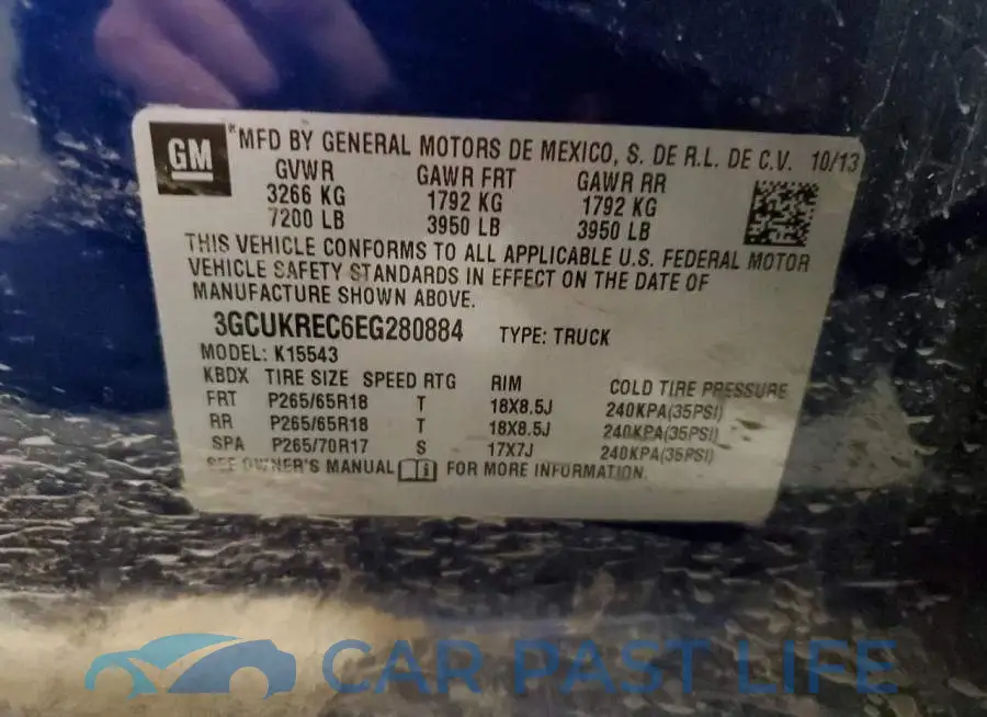 3GCUKREC6EG280884# 12