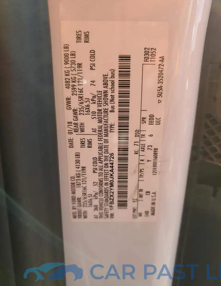 1FBZX2YM0JKA44726# 13