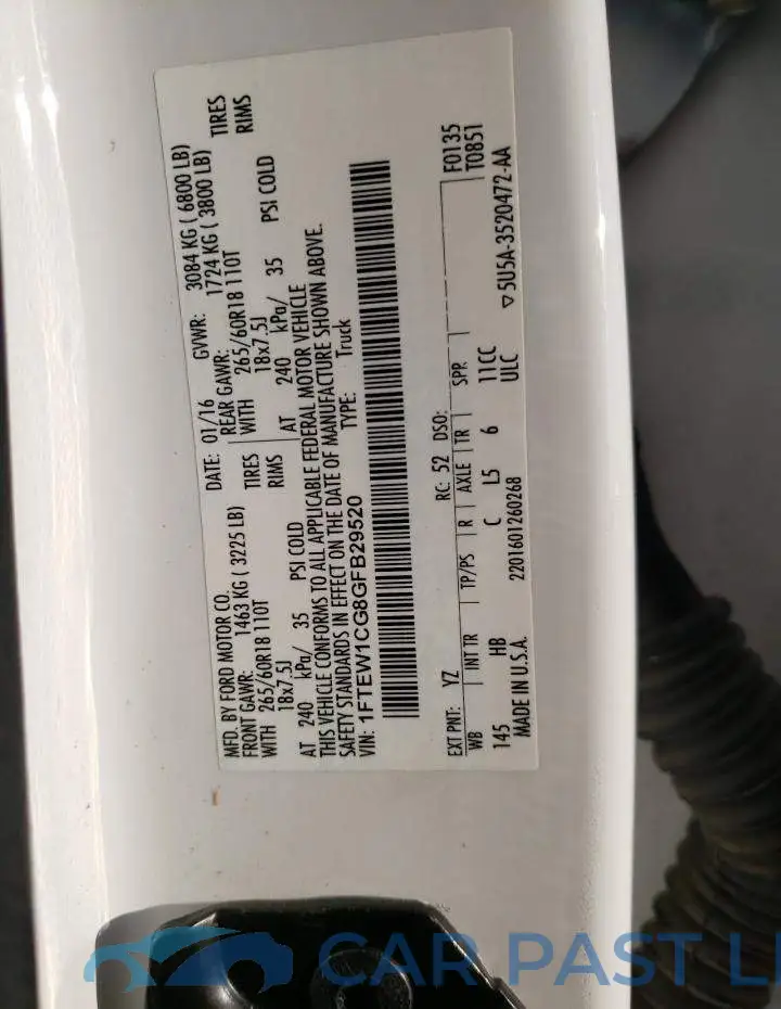1FTEW1CG8GFB29520# 12