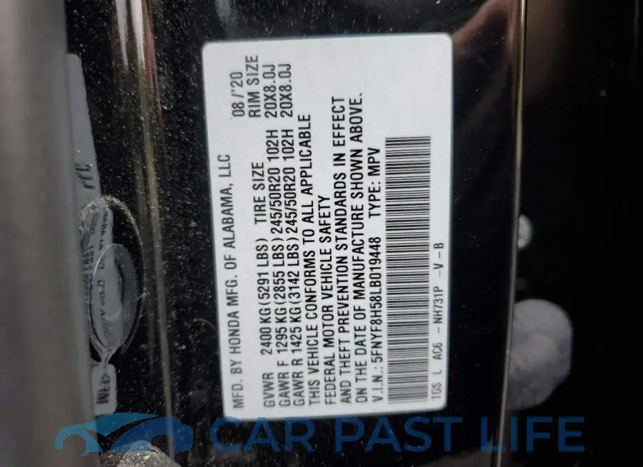 5FNYF8H58LB019448# 13