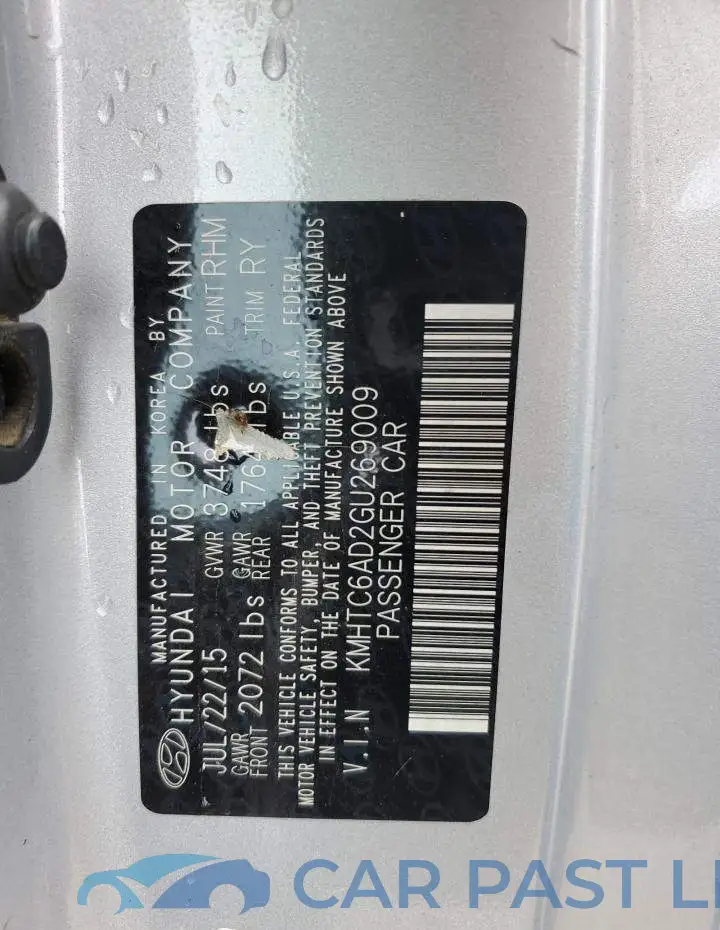 KMHTC6AD2GU269009# 12