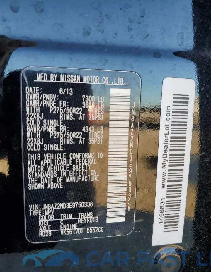 JN8AZ2ND3E9750338# 13