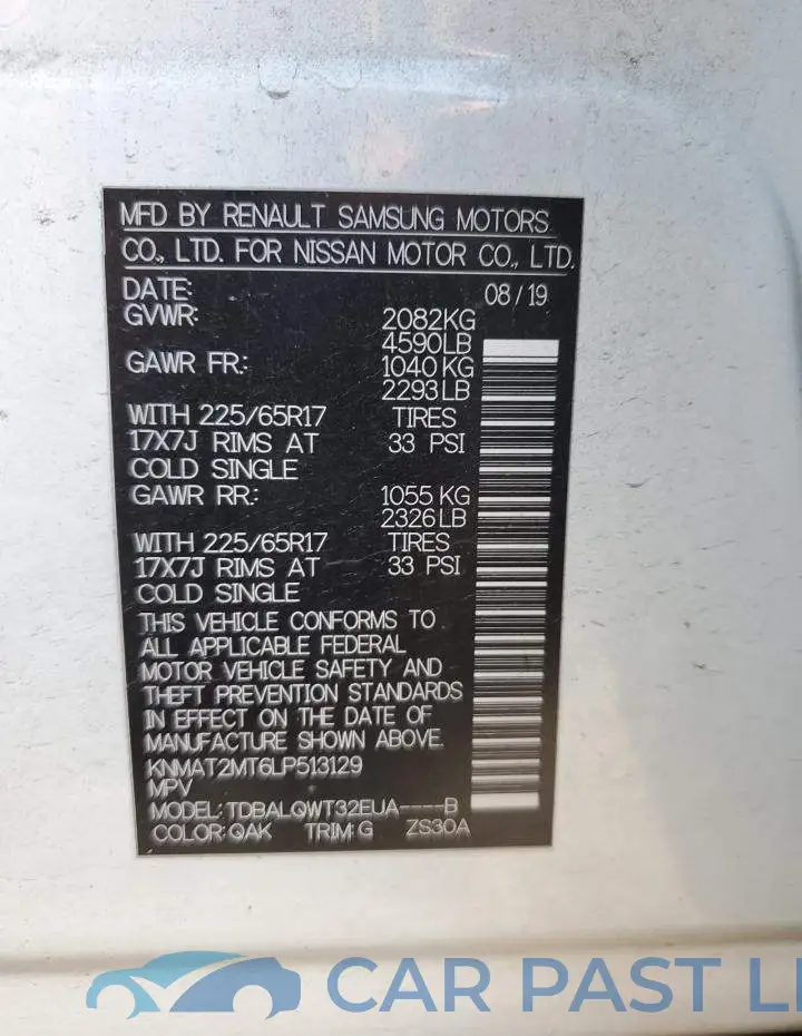 KNMAT2MT6LP513129# 14