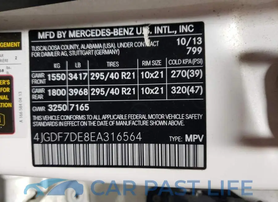 4JGDF7DE8EA316564# 12