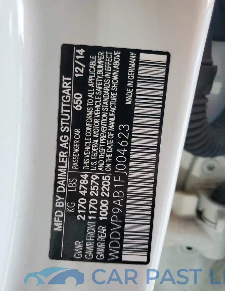 WDDVP9AB1FJ004623# 12