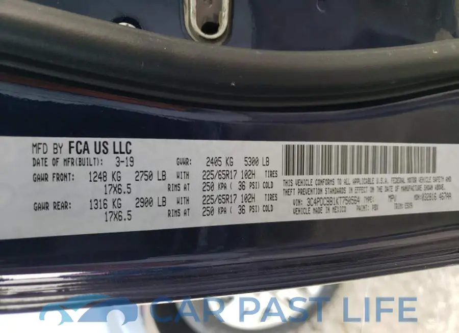 3C4PDCBB1KT750564# 13