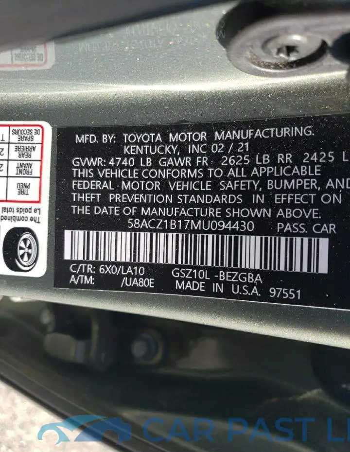 58ACZ1B17MU094430# 12