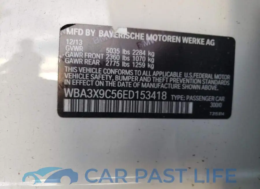 WBA3X9C56ED153418# 12