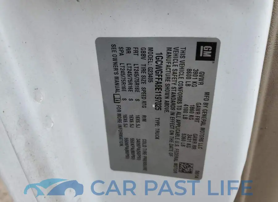 1GCWGFFA8E1197025# 12
