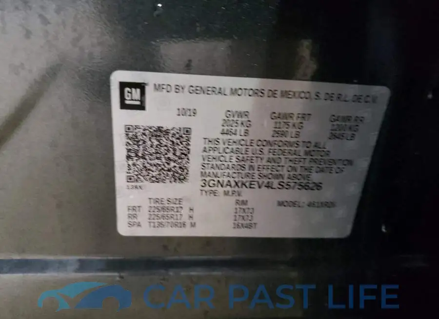 3GNAXKEV4LS575626# 13