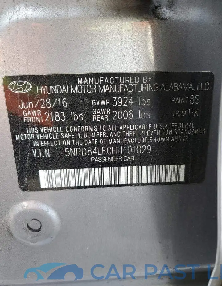 5NPD84LF0HH101829# 12