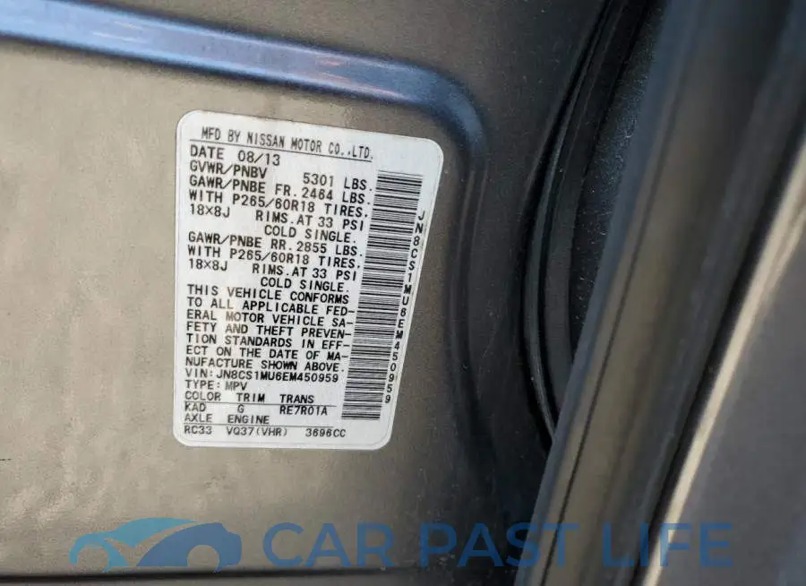 JN8CS1MU6EM450959# 13