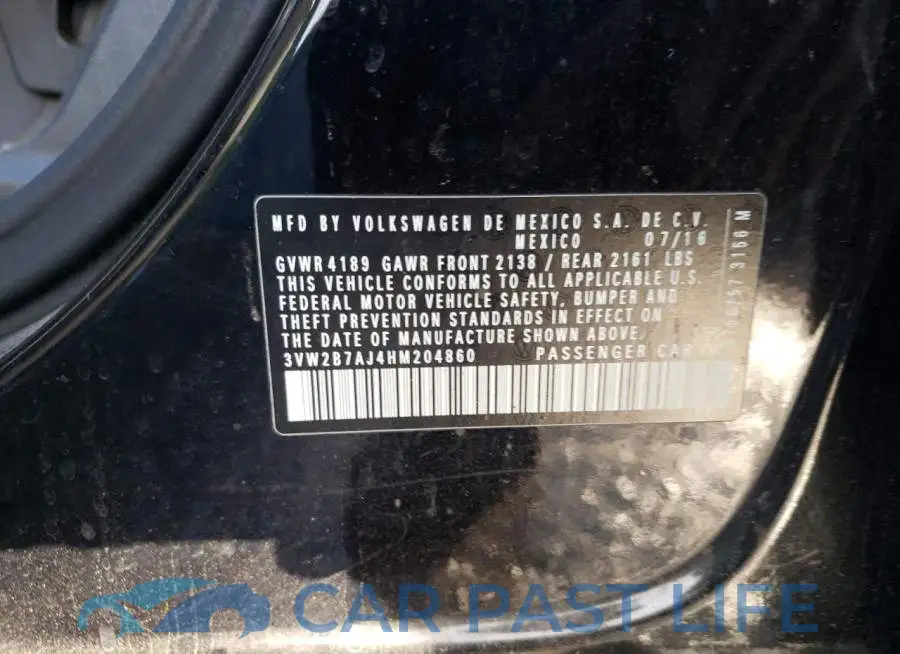 3VW2B7AJ4HM204860# 12