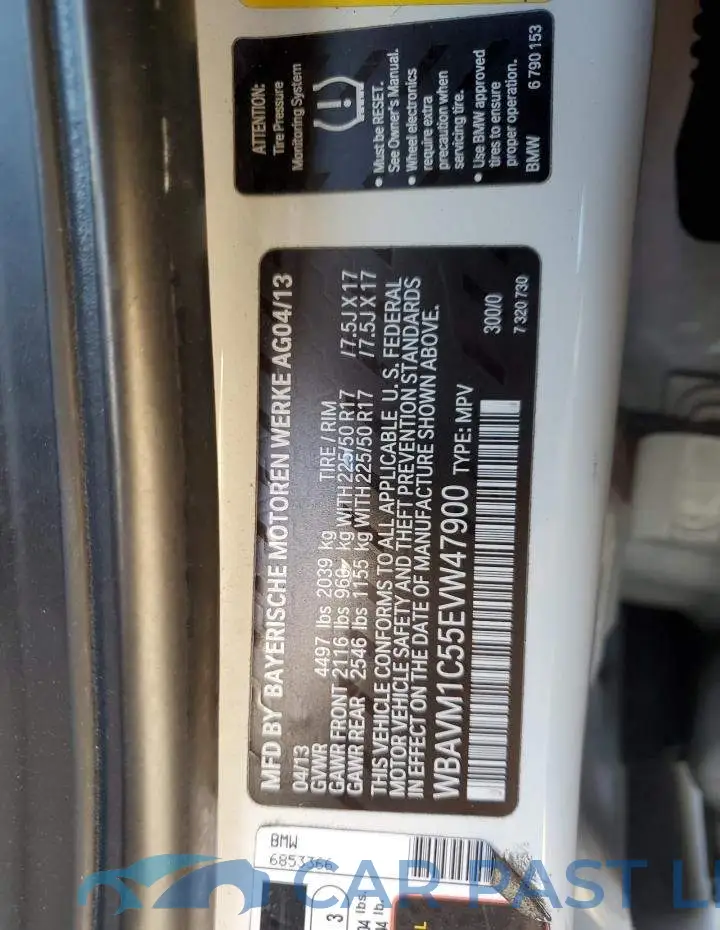 WBAVM1C55EVW47900# 13