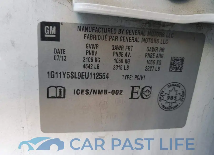 1G11Y5SL9EU112564# 12