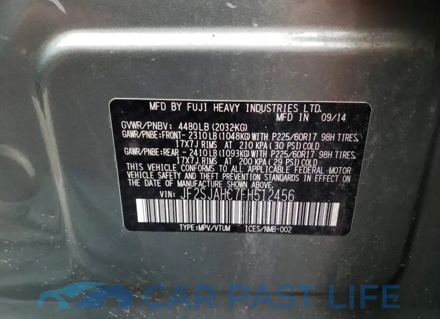 JF2SJAHC7FH512456# 12
