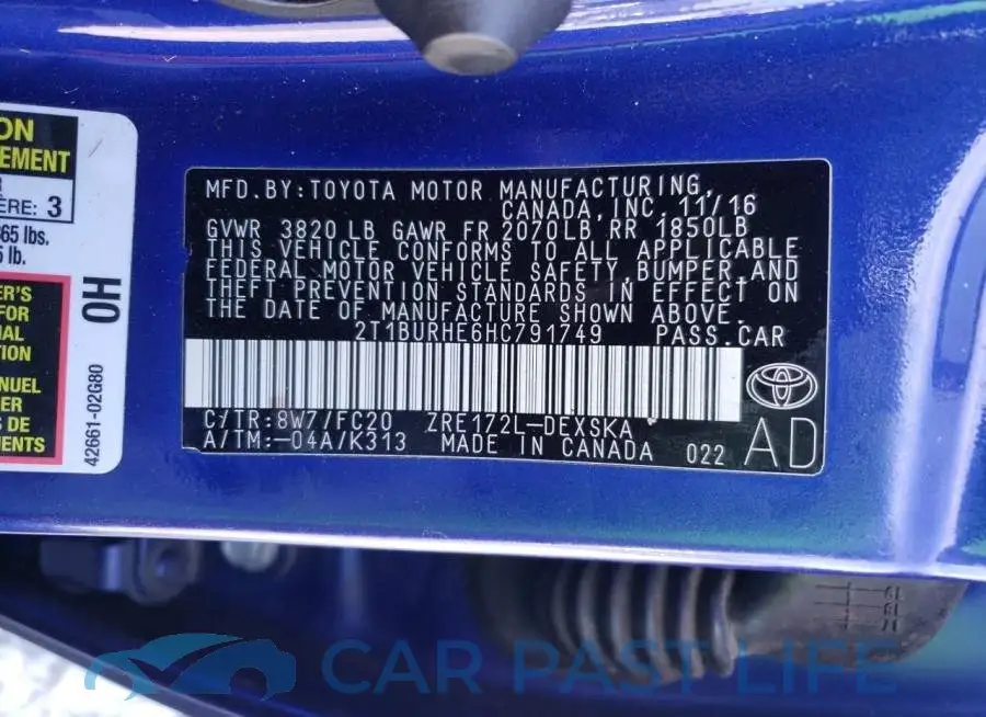 2T1BURHE6HC791749# 12