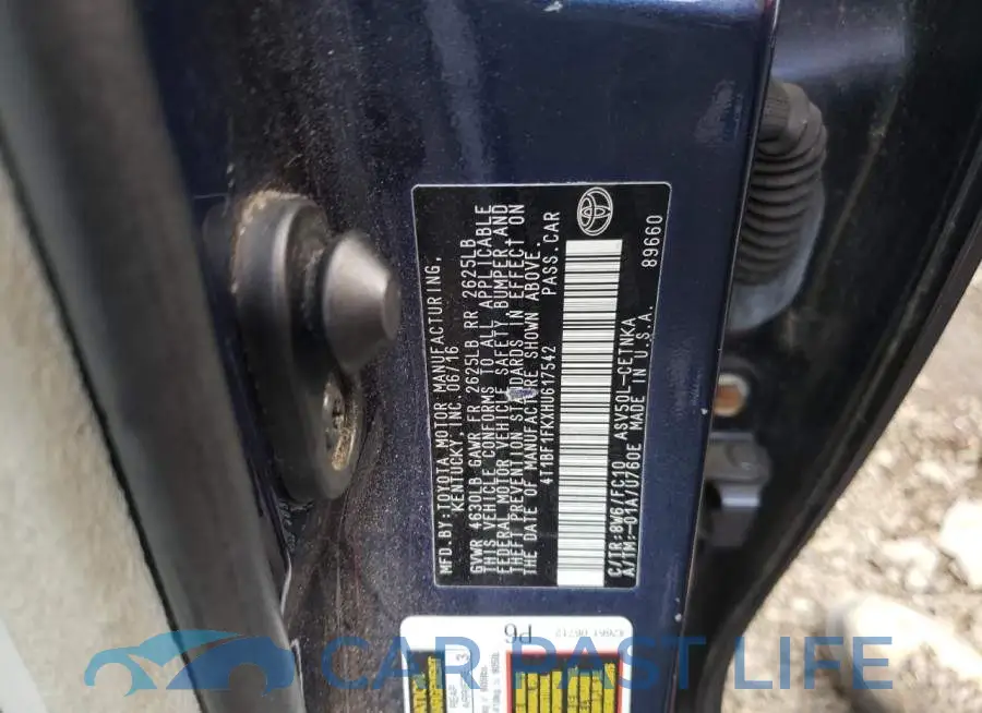 4T1BF1FKXHU617542# 12