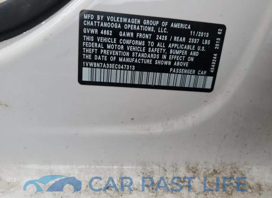 1VWBN7A33EC047313# 12