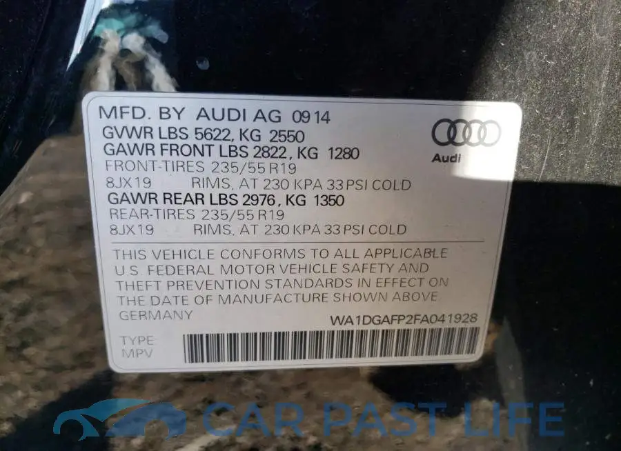 WA1DGAFP2FA041928# 13