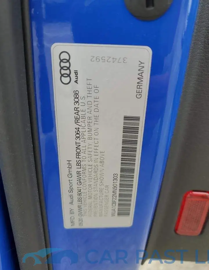 WUA1CBF22MN901303# 12