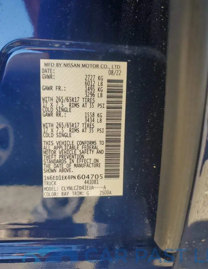 1N6ED1EK4PN604705# 12