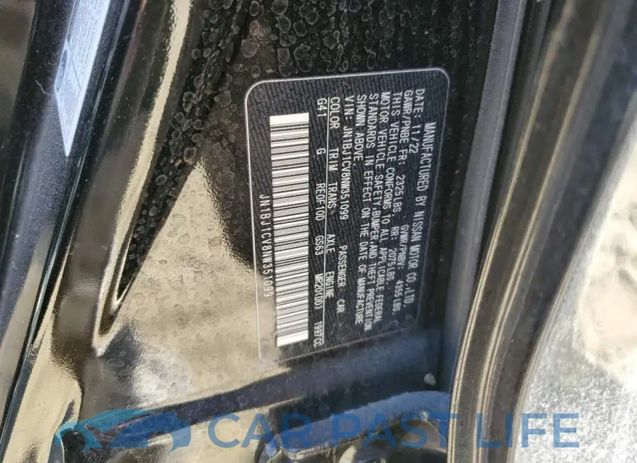 JN1BJ1CV8NW351099# 12