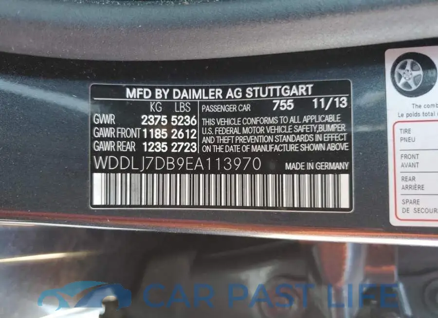 WDDLJ7DB9EA113970# 12